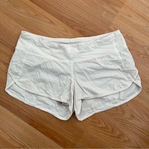 ★ SOLD ★ White Lululemon Speed Athletic Shorts Size 6
